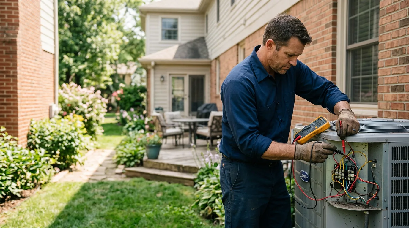 HVAC technician working near Georgetown, TN